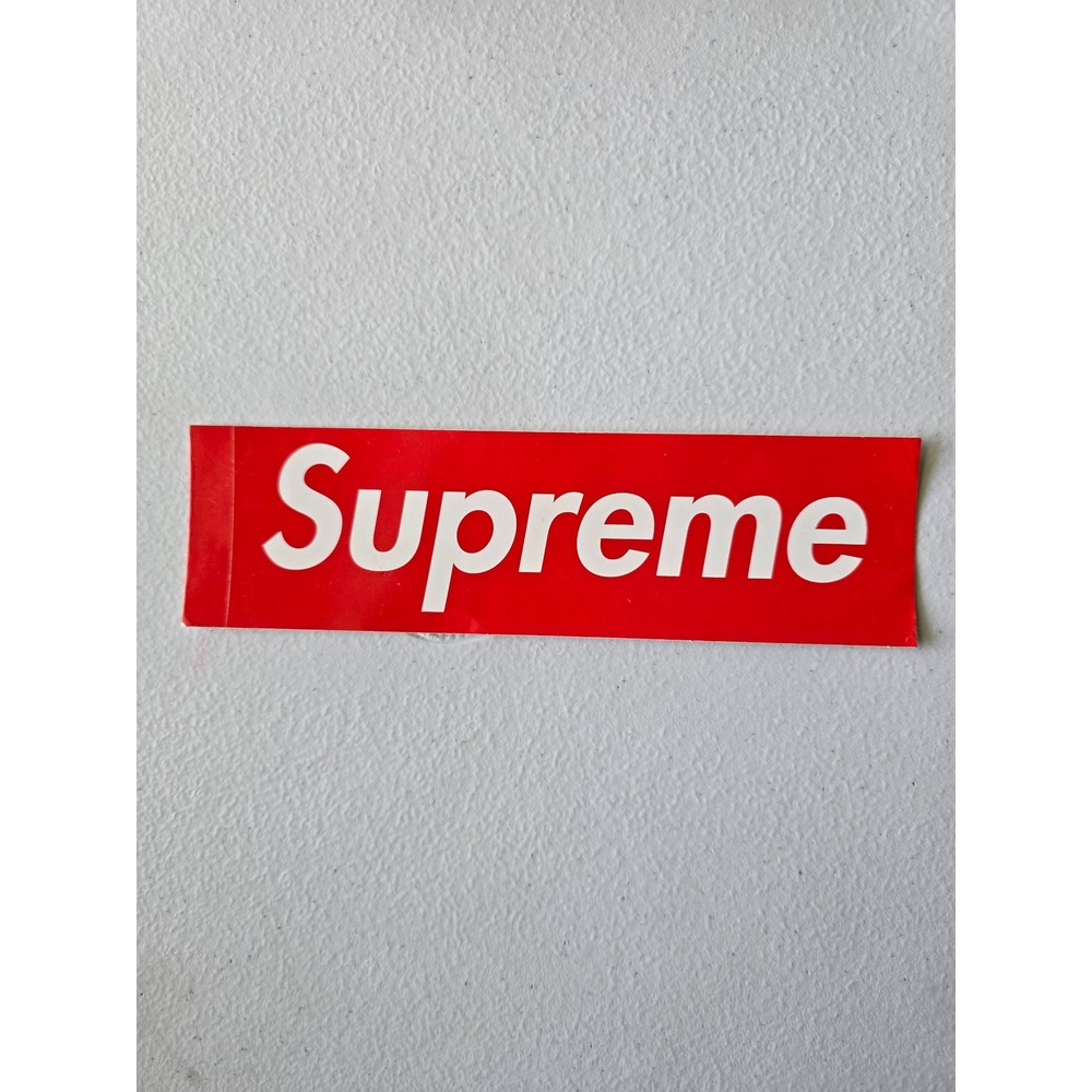 Supreme Box Logo Sticker Red White Classic Bogo Decal Accessory